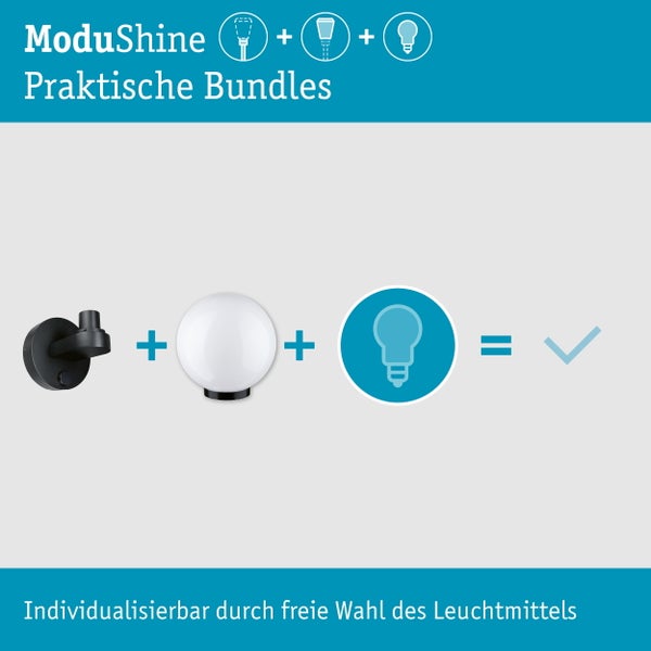 Set ModuShine Wandhalter Taleno ohne Sensor Anthrazit