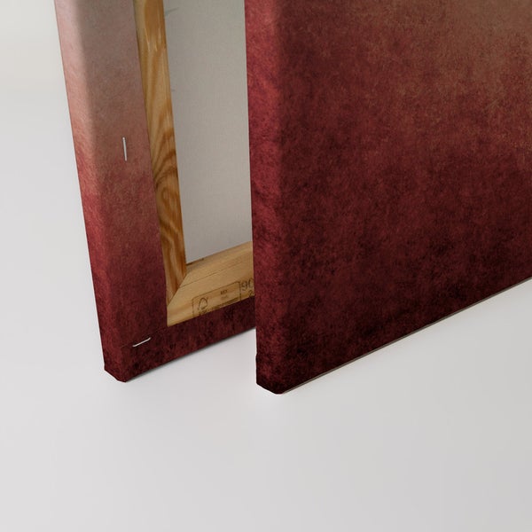 Nahaufnahme einer Leinwand auf einem Holzrahmen