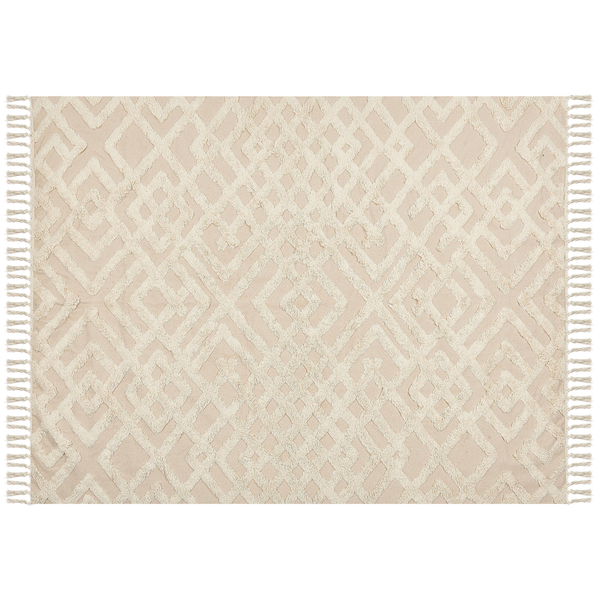 Teppich ARDAHAN Beige 160 x 230 cm Baumwolle
