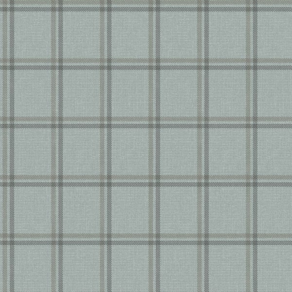 Origin Wallcoverings Tapete Karomuster Graublau - 53 cm x 10.05 m - 347622