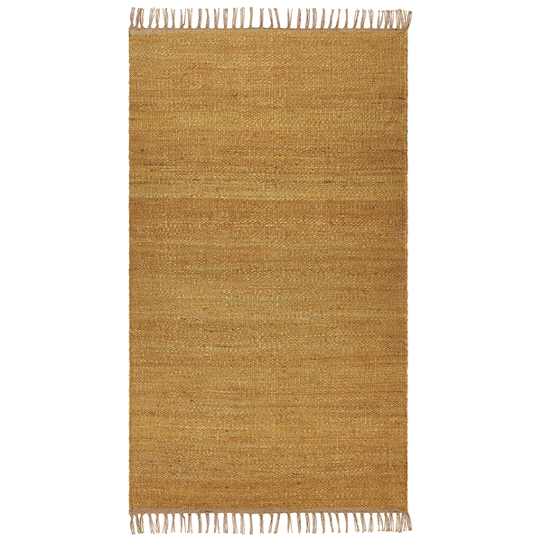 Teppich LUNIA Senfgelb 80 x 150 cm Jute