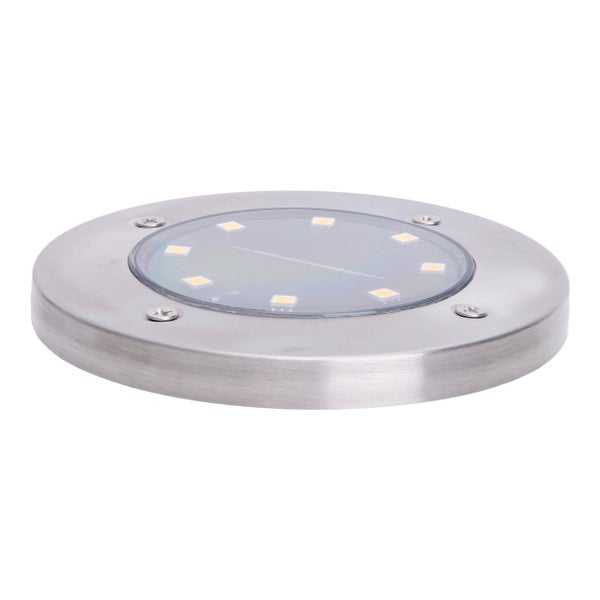 Bodeneinbaustrahler mit Solarpanel und LED Leuchten