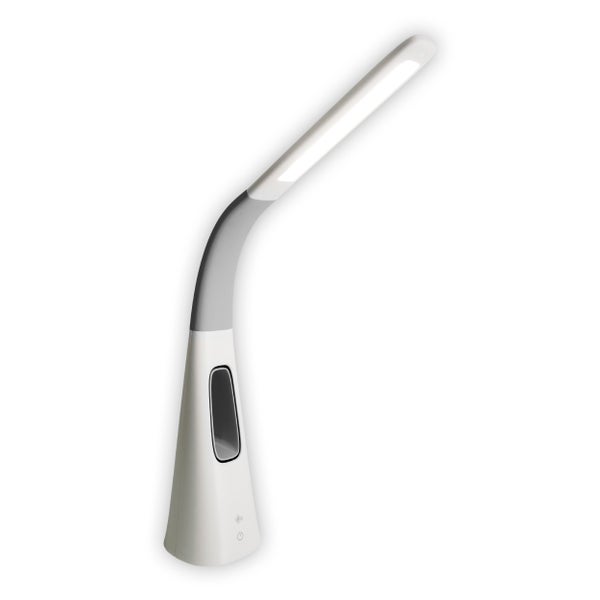 LED-Tischleuchte VENTU mit Ventilator, mit Touch, dimmbar, aus weißem Kunststoff, fest verbaute LEDs, 40 cm hoch