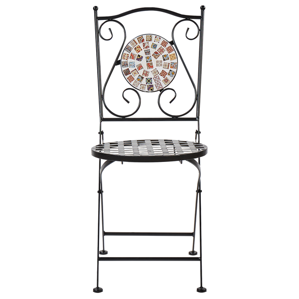 Gartenstuhl 2er Set CASARIO Metall Schwarz