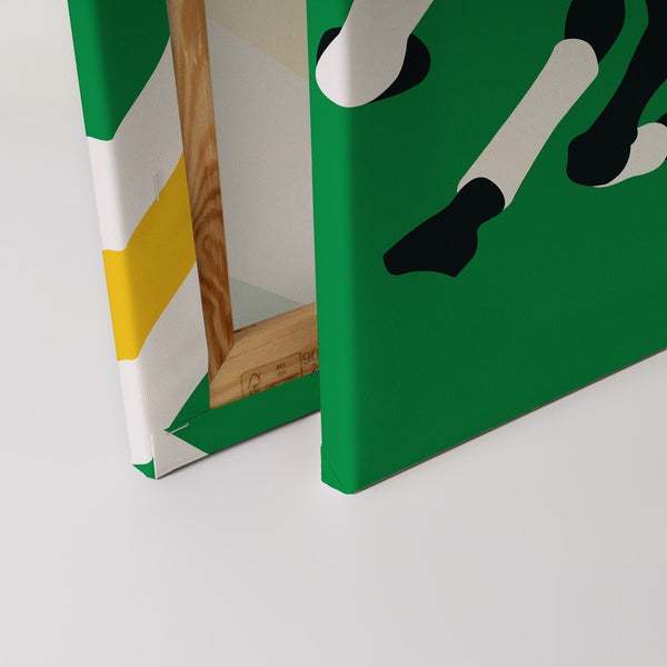 Leinwandbild mit abstraktem Design auf Holzrahmen