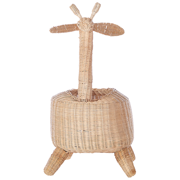 Kinder Aufbewahrungskorb Giraffe HAINAN Rattan Naturfarben