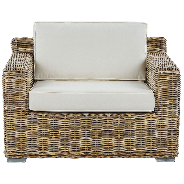 Gartensessel ARDEA Rattan Hellbraun