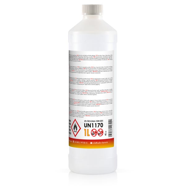 Ein-Liter-Flasche mit Gefahrgutkennzeichnung