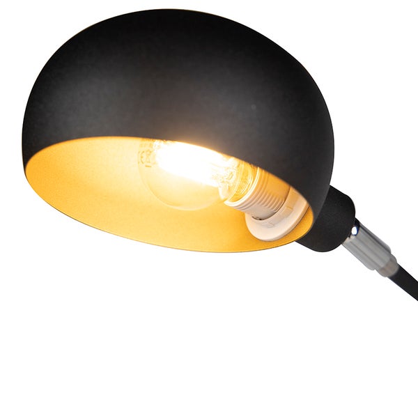 Design Stehleuchte schwarz 5-Licht - Sixties Marmo