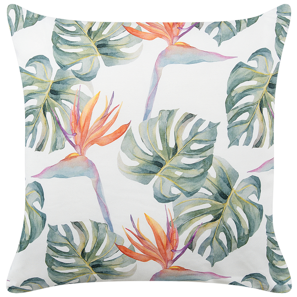 Gartenkissen 2er Set TORRAZZO Pflanzenmuster 45 x 45 cm Bunt