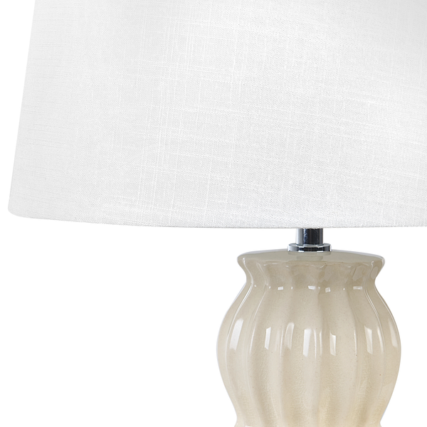 Tischleuchte MALABUKA Keramik Beige
