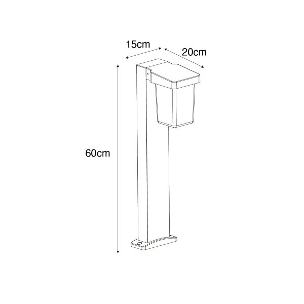 Moderne stehende Außenleuchte schwarz 60 cm IP54 - Chimay