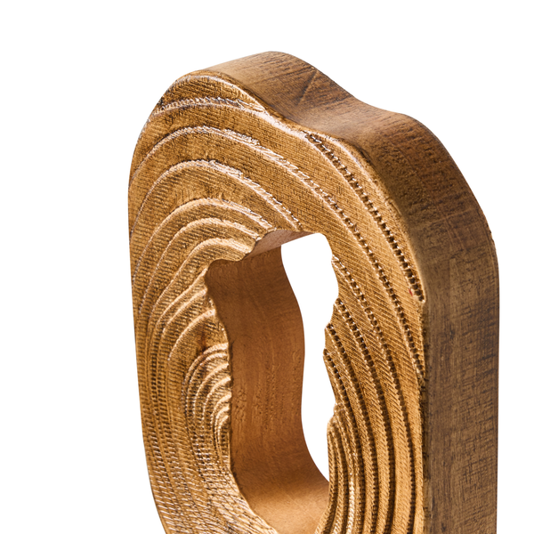 Dekorative Holzskulptur mit modernem Design für den Innenbereich