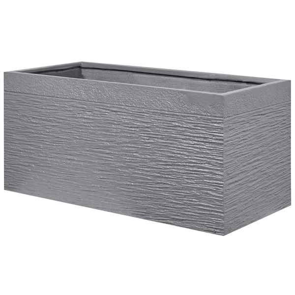 Rechteckiger Pflanzkasten mit Holzstruktur