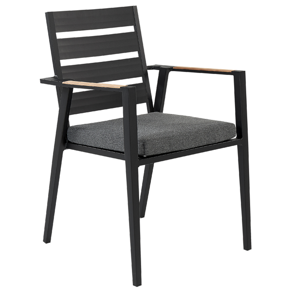 Set mit 6 Stühlen und Sitzkissen TAVIANO Metall Schwarz