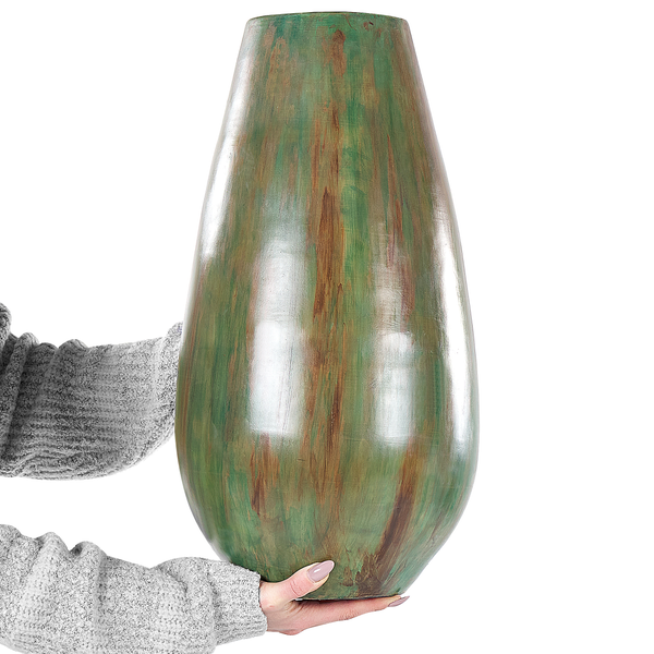 Dekovase AMFISA Keramik 50 cm Grün