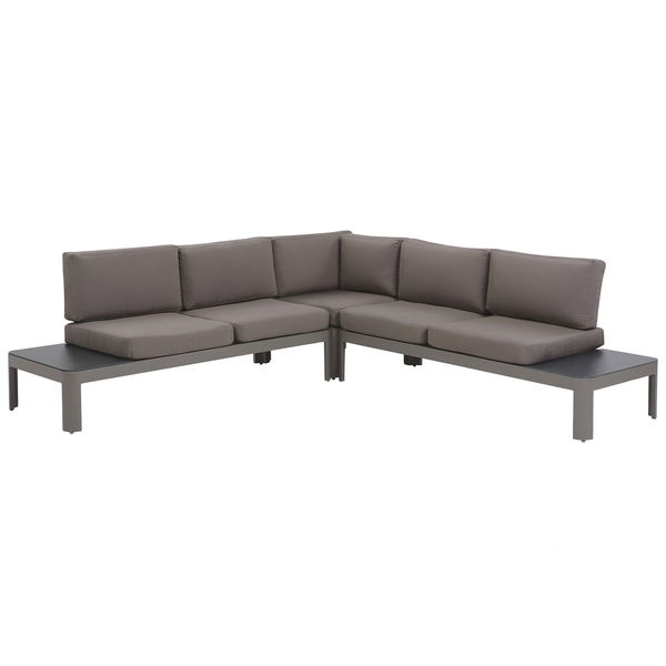 Gartenlounge Ecksofa mit Tischflächen