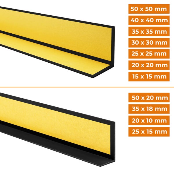 Kunststoffwinkelprofile in verschiedenen Größen
