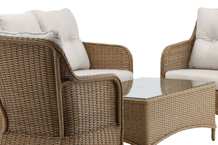 Vikelund Lounge-Set 4 Teile natur. 63 X 112 X 45 cm