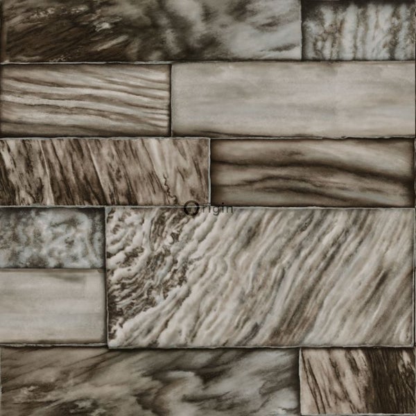 Origin Wallcoverings Tapete Marmor-Optik Braun - 53 cm x 10.05 m - 337251