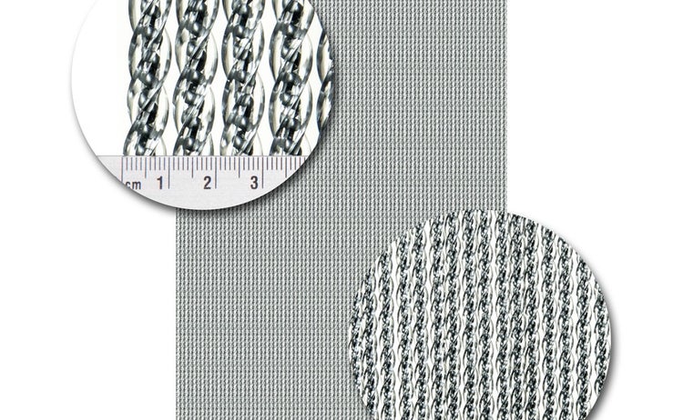 Fliegenvorhang Kunststoff Venedig Silber - 100cm x 240cm