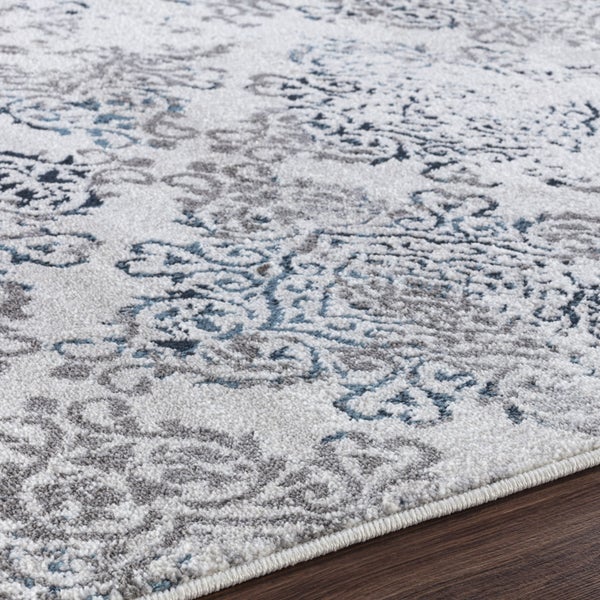 Vintage Orientalischer Teppich Weiß/Blau 200x275 cm HARU