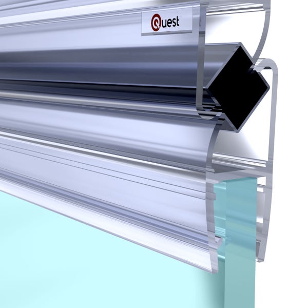 Quest Logo auf Duschkabinenprofil