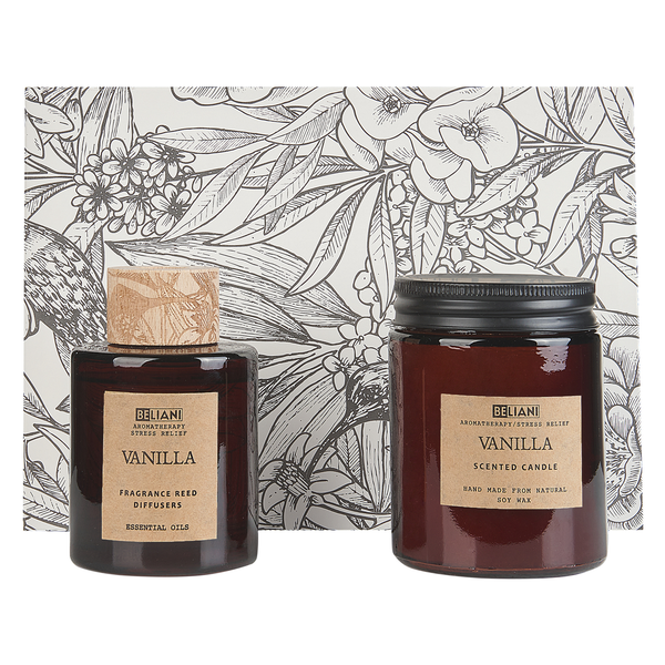 Duftkerze mit Duftverteiler DARK ELEGANCE Sojawachs Blumige Note