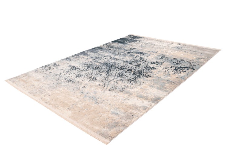 Kurzflor Teppich Niko Multi / Blau Modern, Vintage-Design 80 x 150 cm