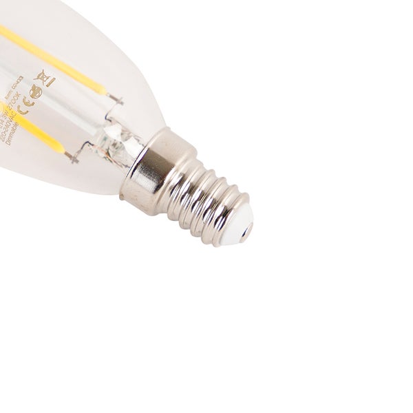 E14 dimmbare LED-Glühfaden-Kerzenlampe 3W 250 lm 2700K