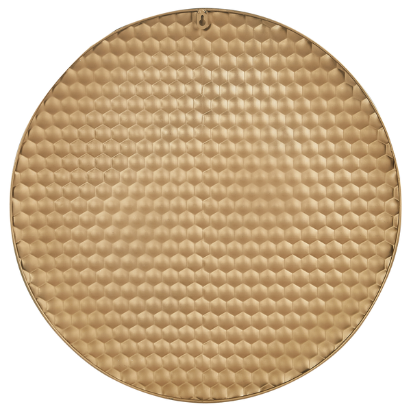 Runder Wandspiegel mit sechseckigem Muster