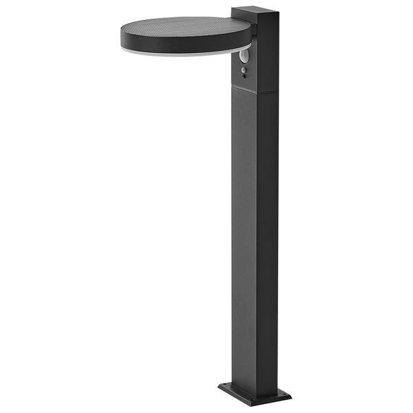 Solar LED Pollerleuchte PARKERS mit Bewegungsmelder Schwarz