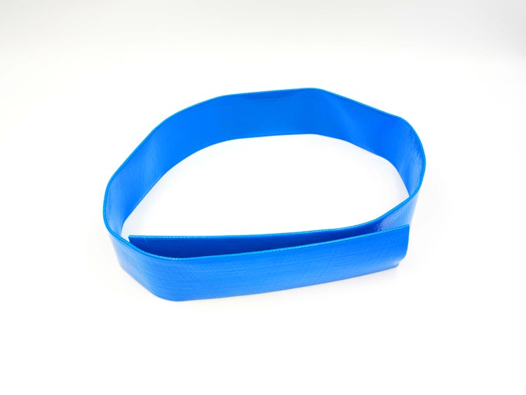 6 Zoll | 150 mm - Meterware - PVC Flachschlauch - Bauschlauch - Industrieschlauch - blau