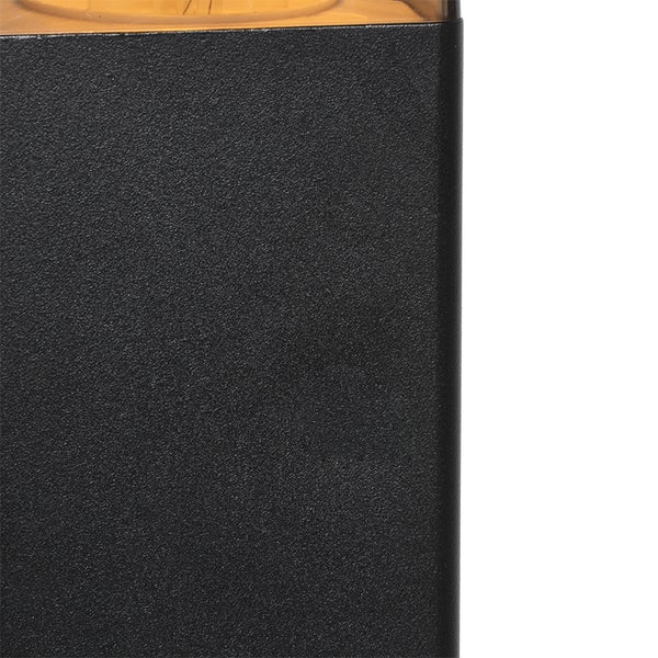Stehende Außenlampe schwarz 50 cm IP44 mit Rauchglaseffekt - Dänemark