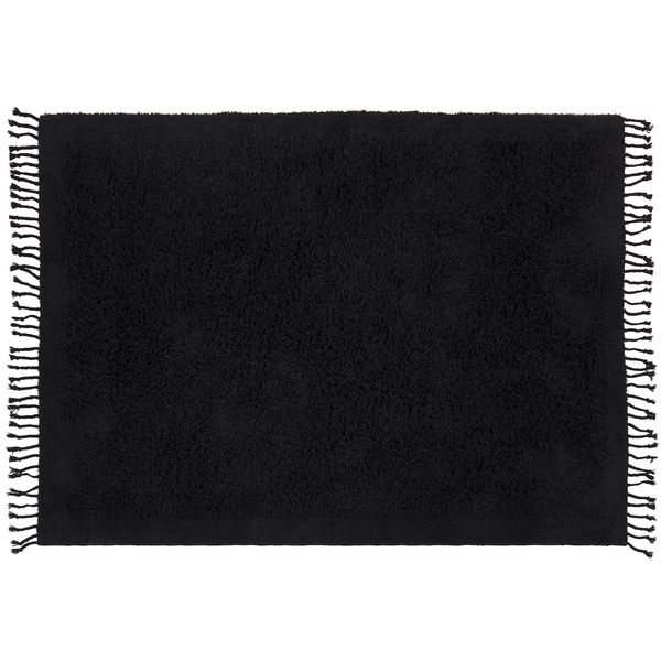 Teppich BITLIS Schwarz 140 x 200 cm Baumwolle