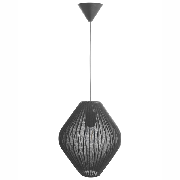 Hängelampe mit Lampenschirm aus Stoff