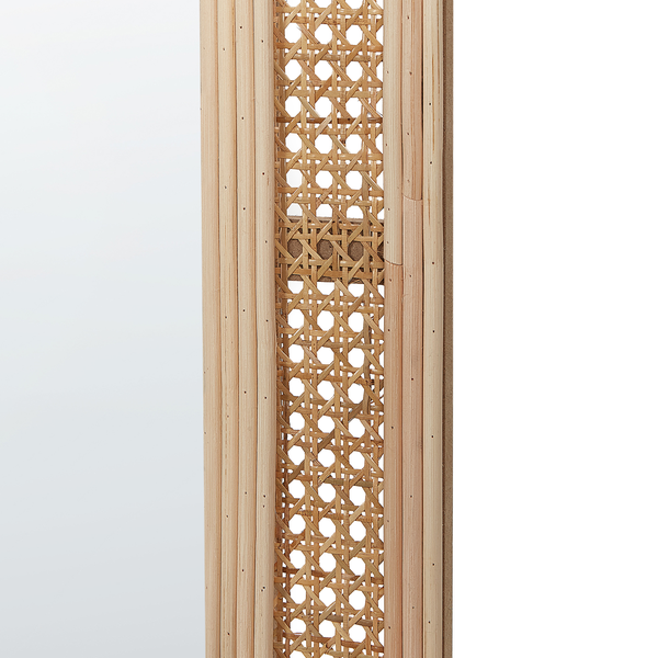 Wandspiegel FRANEY 50 cm 120 cm Rattan Naturfarben