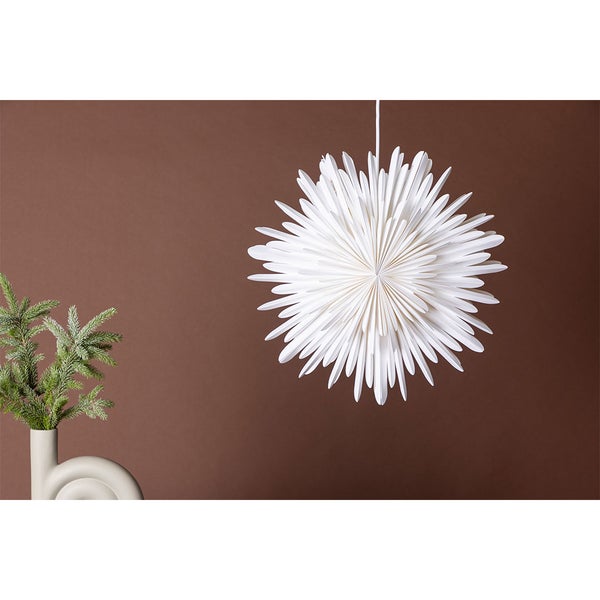 Sälen Weihnachtsstern mit Licht Papier Ø46 cm Pendelleuchte weiß. 46 X 18 X 46 cm