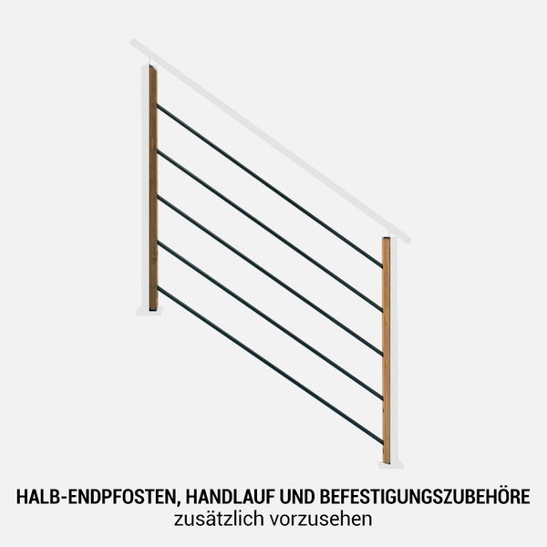 MOKA-Stäbe - Geländerset für Treppenlauf aus Holz