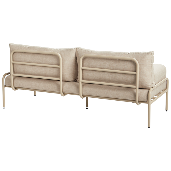 Gartensofa 2-Sitzer SOLOFRA Metall Beige