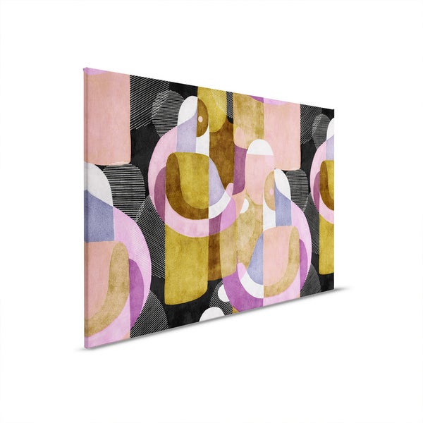 Abstraktes Wandbild mit geometrischen Formen