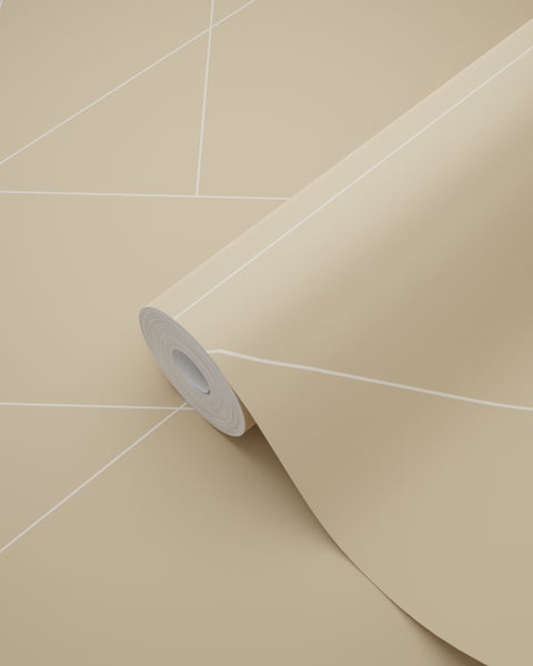 ESTAhome Tapete grafische Linien Beigebraun - 50 x 900 cm - 139774