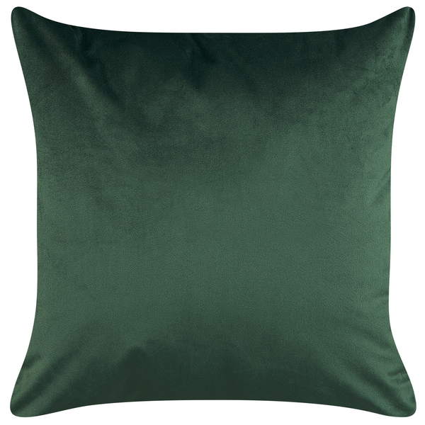 Dekokissen 2er Set DELICIOSA Samtstoff 45 x 45 cm Dunkelgrün Pflanzenmuster