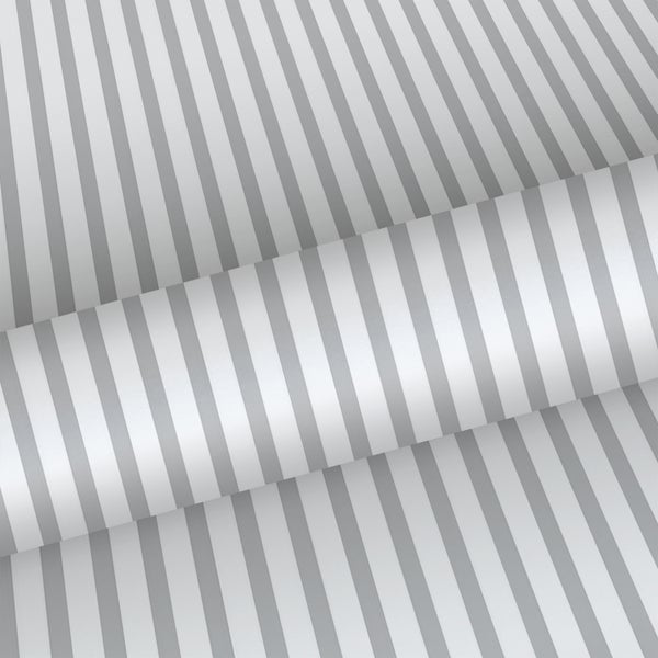 Sanders und Sanders Tapete Streifen Grau und Weiß - 53 cm x 10 m - 640418