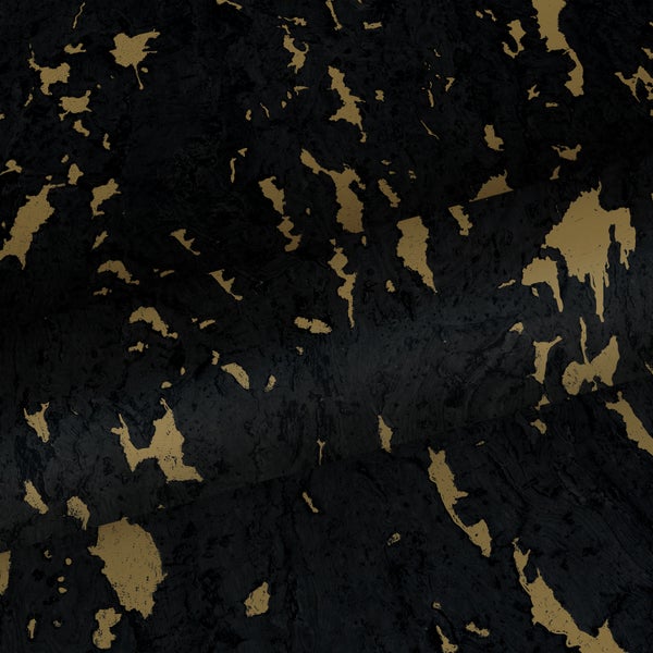 ESTAhome Tapete Kork Schwarz und Gold - 50 x 900 cm - 139337