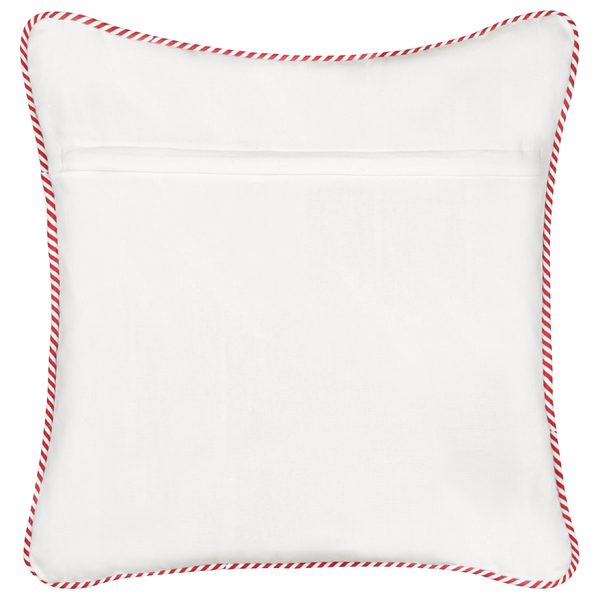 Dekokissen 2er Set ECHEVERIA Samtstoff 45 x 45 cm Weiß Weihnachtsmotiv