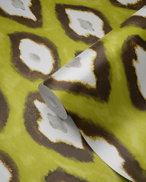 Origin Wallcoverings Tapete Ikat-Motiv Ockergelb - 53 cm x 10.05 m - 346921