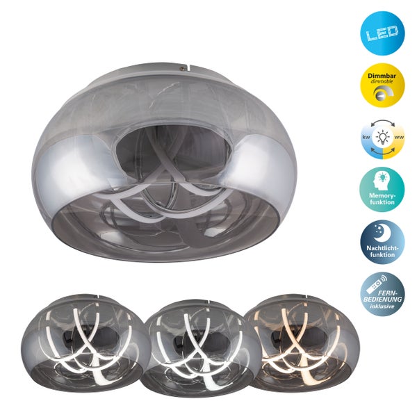 Deckenleuchte mit verstellbarer Farbtemperatur zwischen Kaltweiss, Neutralweiss und Warmweiss