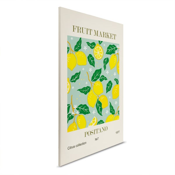 Dekoratives Wandbild mit Zitronenmotiv für eine helle und freundliche Atmosphäre