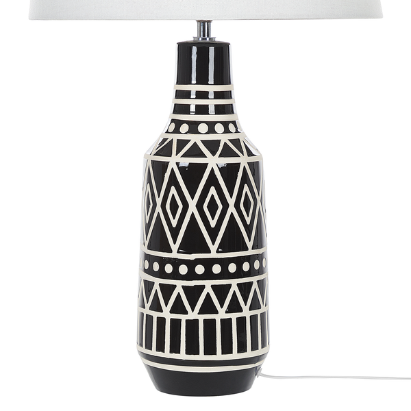 Tischleuchte mit geometrischem Muster